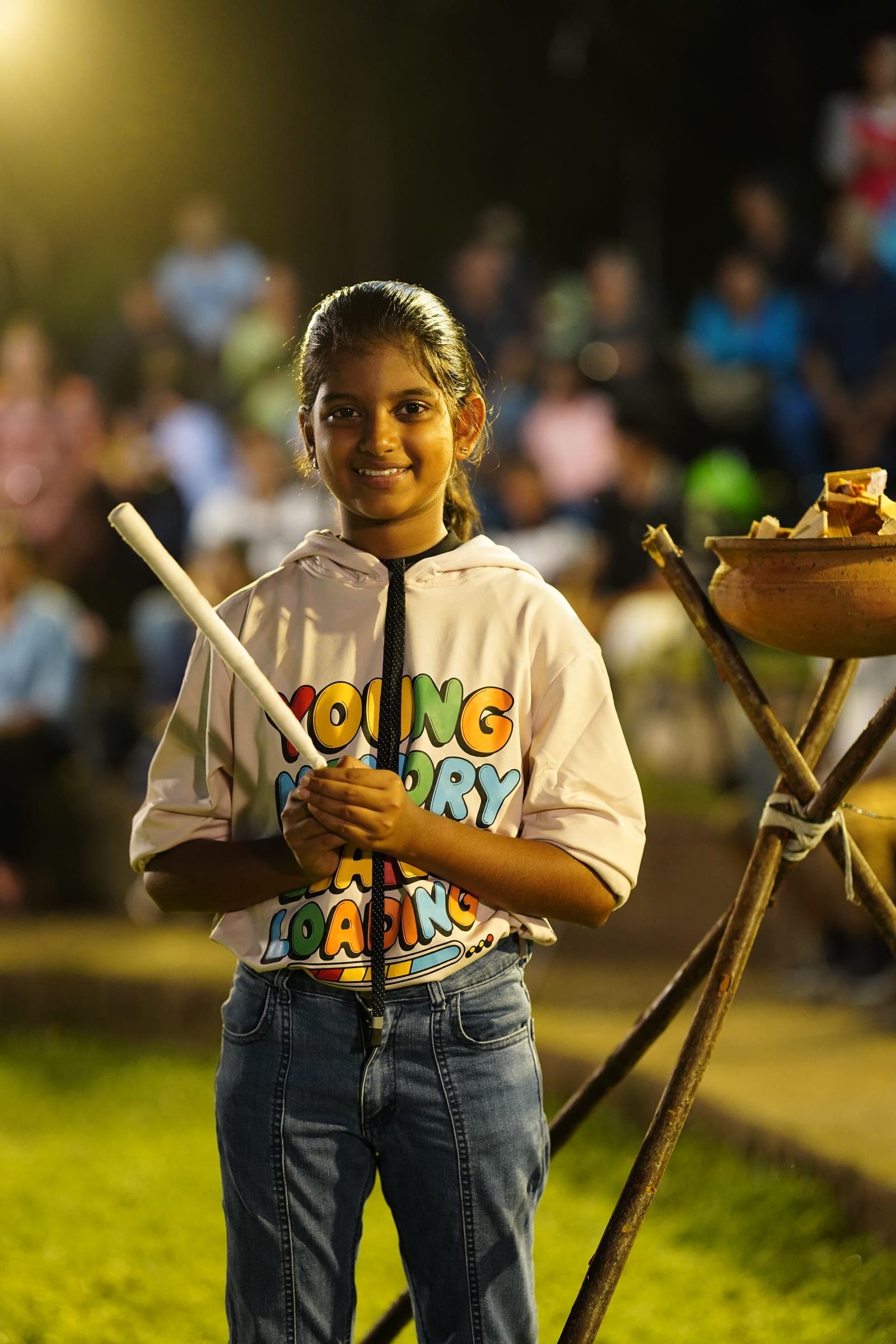 Performers, speakers and the audience at an evening event, photo 4 of 13