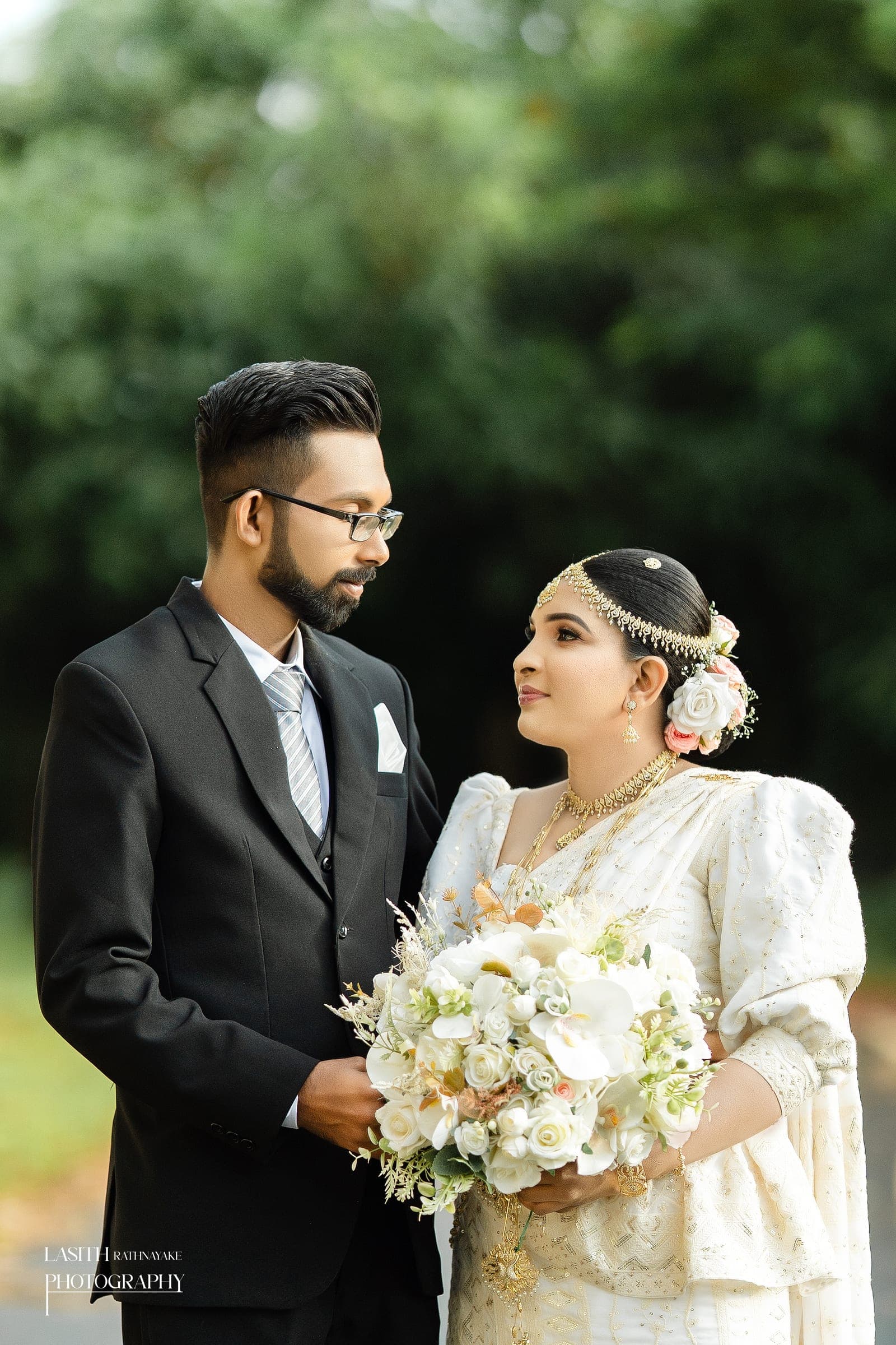 Mahesh and his bride on their wedding day in the hills, photo 1 of 24
