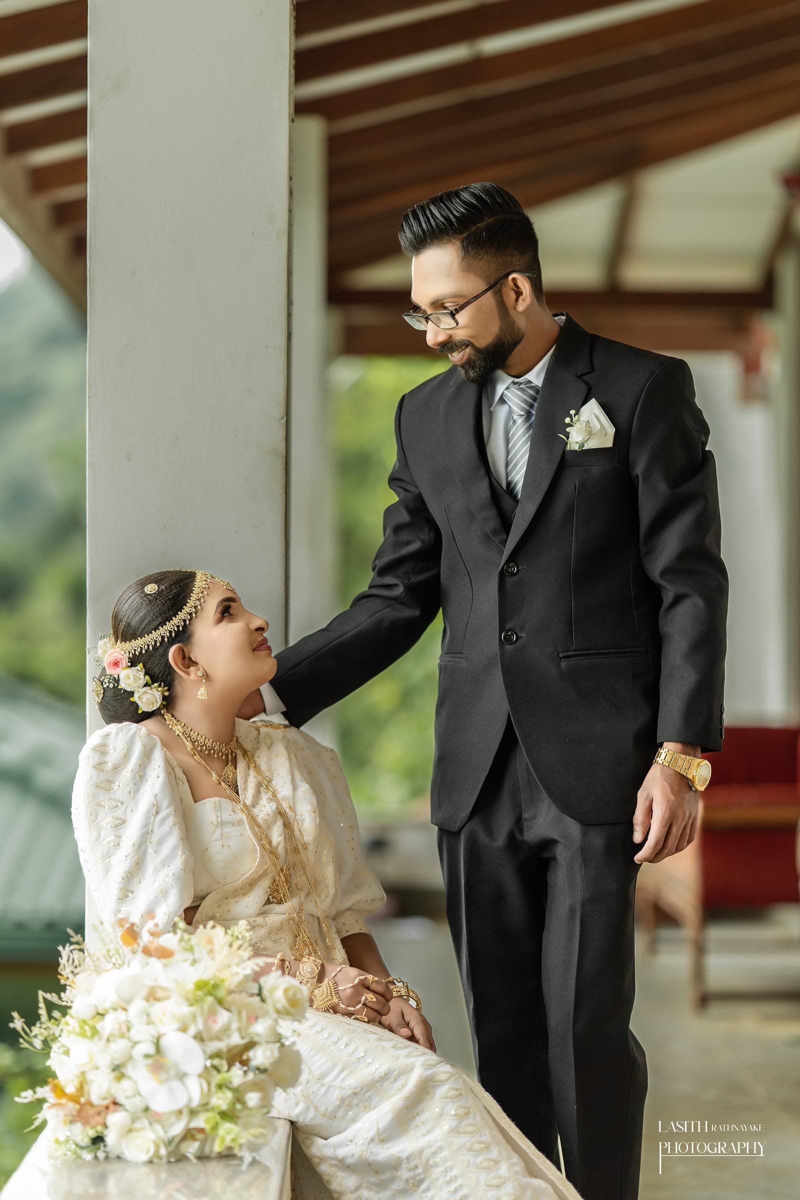 Mahesh and his bride on their wedding day in the hills, photo 17 of 24