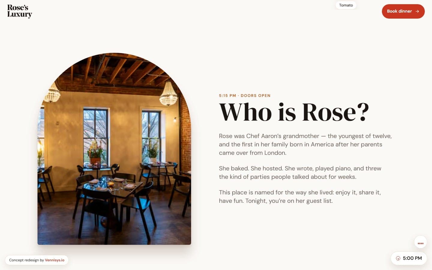 The "Who is Rose?" chapter of the concept